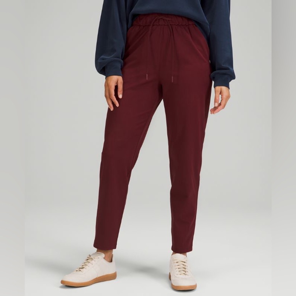 Lululemon Stretch High Rise Burgundy Ankle Pants